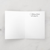 カスタム写真結婚ありがとう 箔グリーティングカード (内側レイダウン)