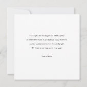 カスタム写真結婚のサンキューカードテンプレート サンキューカード (裏面)