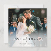 カスタム写真結婚のサンキューカードテンプレート サンキューカード (正面)