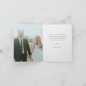 カスタム写真結婚のサンキューカードテンプレート サンキューカード (内部)