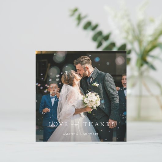 カスタム写真結婚のサンキューカードテンプレート サンキューカード (スタンド正面)