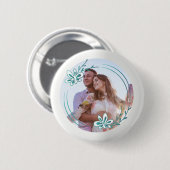 カスタム写真結婚のボタン 缶バッジ (正面&裏面)