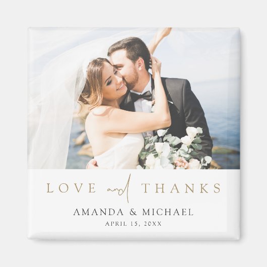 カスタム写真結婚の冷蔵庫 マグネット (正面)