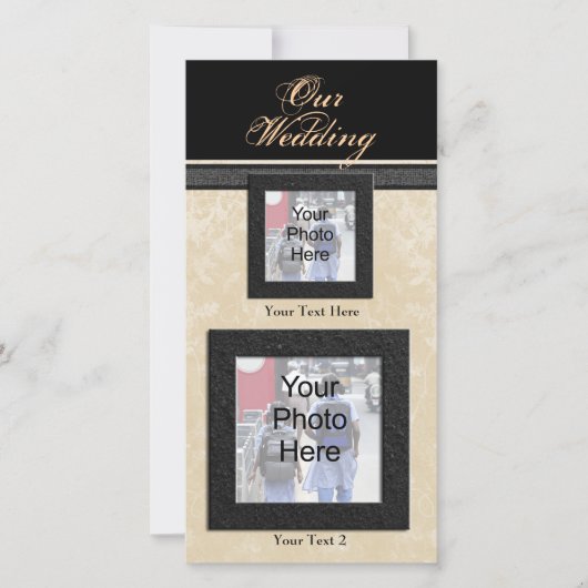 カスタム写真結婚カードクラシック、フォトカード (正面)