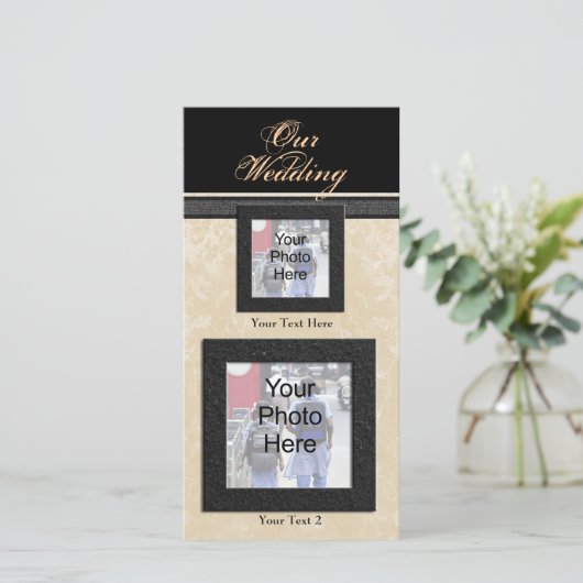カスタム写真結婚カードクラシック、フォトカード (スタンド正面)