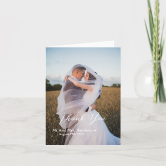 カスタム写真結婚サンキューカード サンキューカード