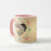 カスタム写真結婚周年記念フローラ マグカップ (正面左)