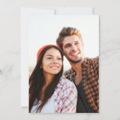 カスタム写真結婚式の日付の木を保存素朴する セーブザデート (裏面)