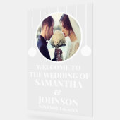 カスタム写真結婚歓迎 アクリルサイン (傾斜)