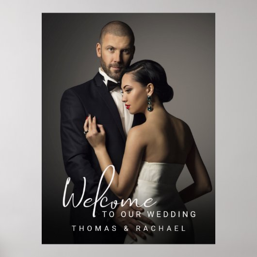 カスタム写真結婚歓迎 ポスター (正面)