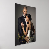 カスタム写真結婚歓迎 箔ポスター (レイダウン)