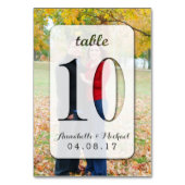 カスタム写真結婚表番号カード10 テーブルナンバー (裏面)