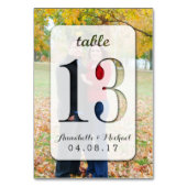 カスタム写真結婚表番号カード13 テーブルナンバー (裏面)