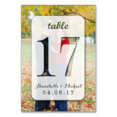 カスタム写真結婚表番号カード17 テーブルナンバー (裏面)