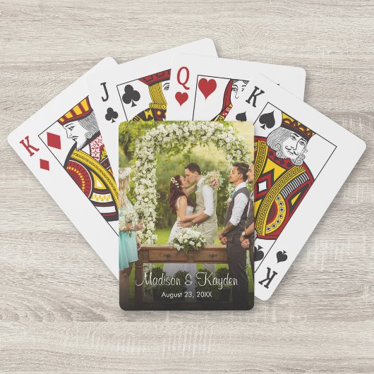 カスタム写真結婚記念日のお願い トランプ