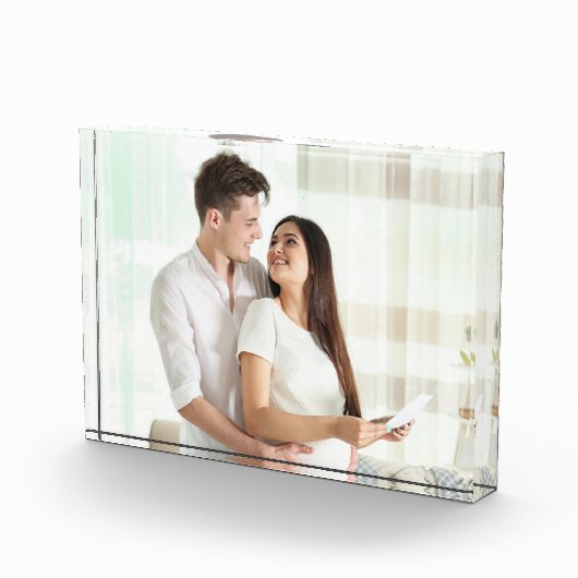 カスタム写真結婚、誕生日、父の日の贈り物 フォトブロック (右)