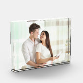 カスタム写真結婚、誕生日、父の日の贈り物 フォトブロック (左)