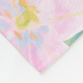 カスタム写真繊細な水彩ピンクのチューリップ フリースブランケット (角)