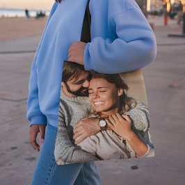 カスタム写真自分の2枚の画像の両面 トートバッグ