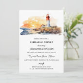カスタム写真航海のビーチリハーサルディナー 招待状 (スタンド正面)