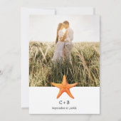 カスタム写真航海のビーチリハーサルディナー 招待状 (裏面)