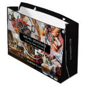 カスタム写真草食皿ケータリング事業 ラージペーパーバッグ (裏面アングル)