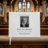 カスタム写真葬式ゲストブック – In Loving Memory ゲストブック