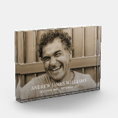 カスタム写真記念の献上品 フォトブロック (左)