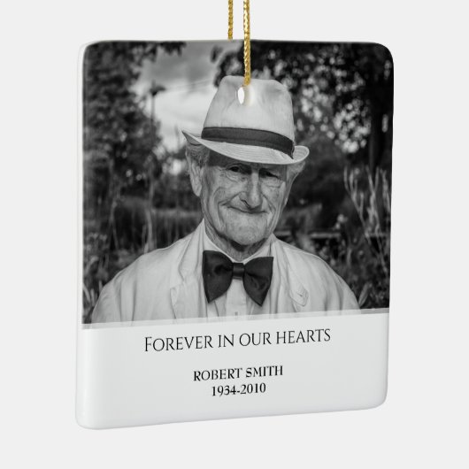 カスタム写真記念の記念碑 セラミックオーナメント (右)