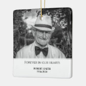 カスタム写真記念の記念碑 セラミックオーナメント (左)