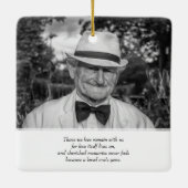 カスタム写真記念の記念碑 セラミックオーナメント (裏面)