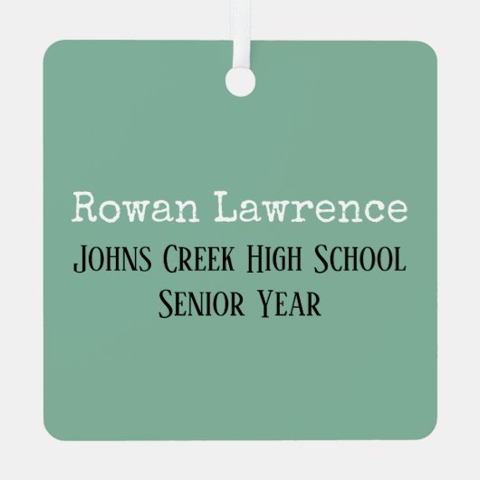 カスタム写真記念オーナメント木林 メタルオーナメント (裏面)