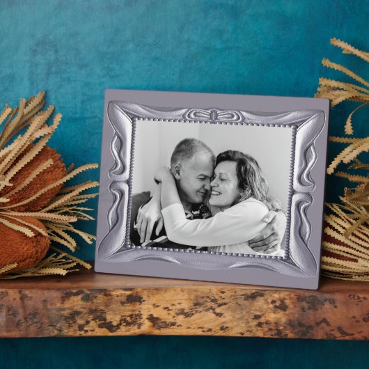 カスタム写真記念シルバファンシーー額縁プラーク フォトプラーク (側面)