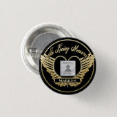 カスタム写真記念ハート 缶バッジ (正面&裏面)