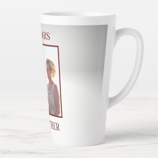 カスタム写真記念日ラテマグカップ カフェラテマグ (右)