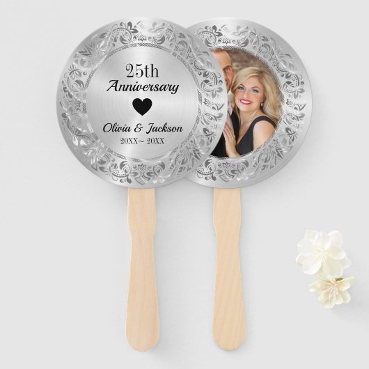 カスタム写真記念日 ハンドファン (正面&裏面)