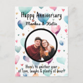 カスタム写真記念日 ポストカード (正面)