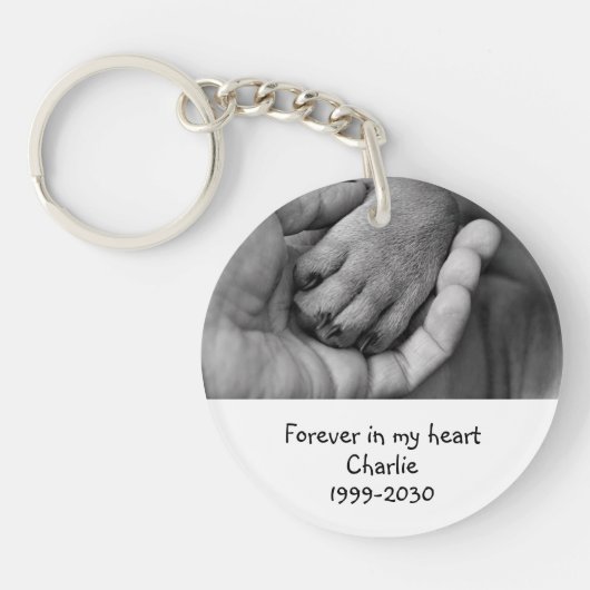 カスタム写真記念記念ペットドッグキーチェーン キーホルダー (正面)