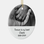 カスタム写真記念記念ペットドッグ セラミックオーナメント (右)