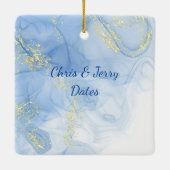 カスタム写真記念 セラミックオーナメント (裏面)