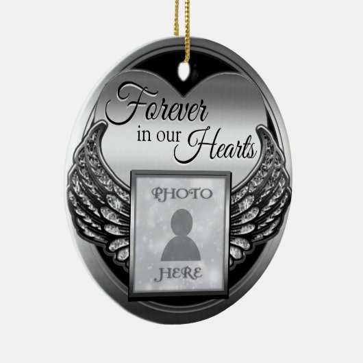 カスタム写真記念 セラミックオーナメント (右)