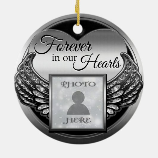 カスタム写真記念 セラミックオーナメント (裏面)