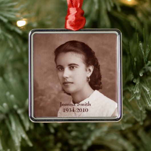 カスタム写真記念 メタルオーナメント (ツリー)