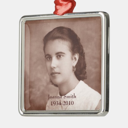 カスタム写真記念 メタルオーナメント (左)