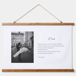 カスタム写真詩結婚キャンバス 吊り下げ型タペストリー