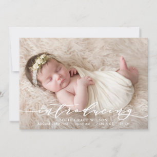 カスタム写真誕生の告知 案内状