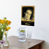 カスタム写真誕生日 箔ポスター (レイダウン (キッチン))