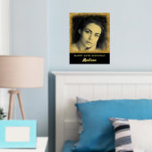 カスタム写真誕生日 箔ポスター (インサイチュ (寝室))