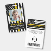 カスタム写真警察911係発信係ID B バッジ (正面&裏面)