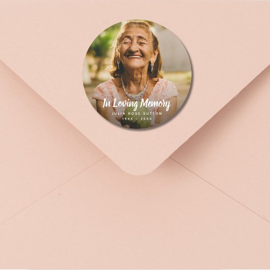 カスタム写真追悼の葬祭死 ラウンドシール